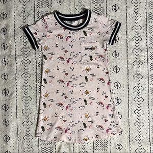 Kensie Girl Powder Pink Print Casual Kids Dress
